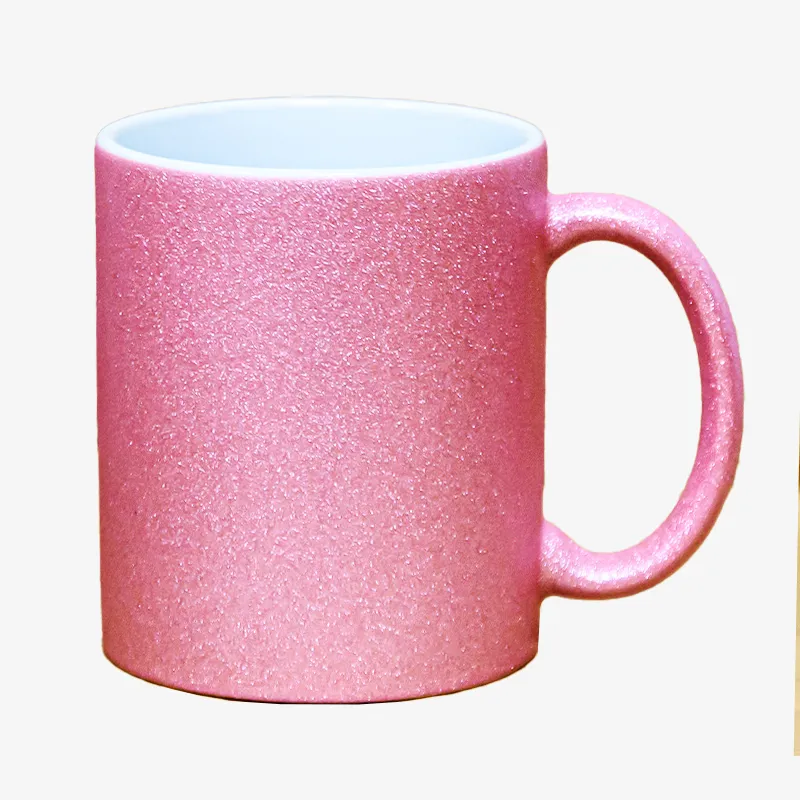Taza 11oz  brillante de color Rosado para sublimar