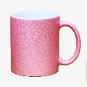 Taza 11oz  brillante de color Rosado para sublimar