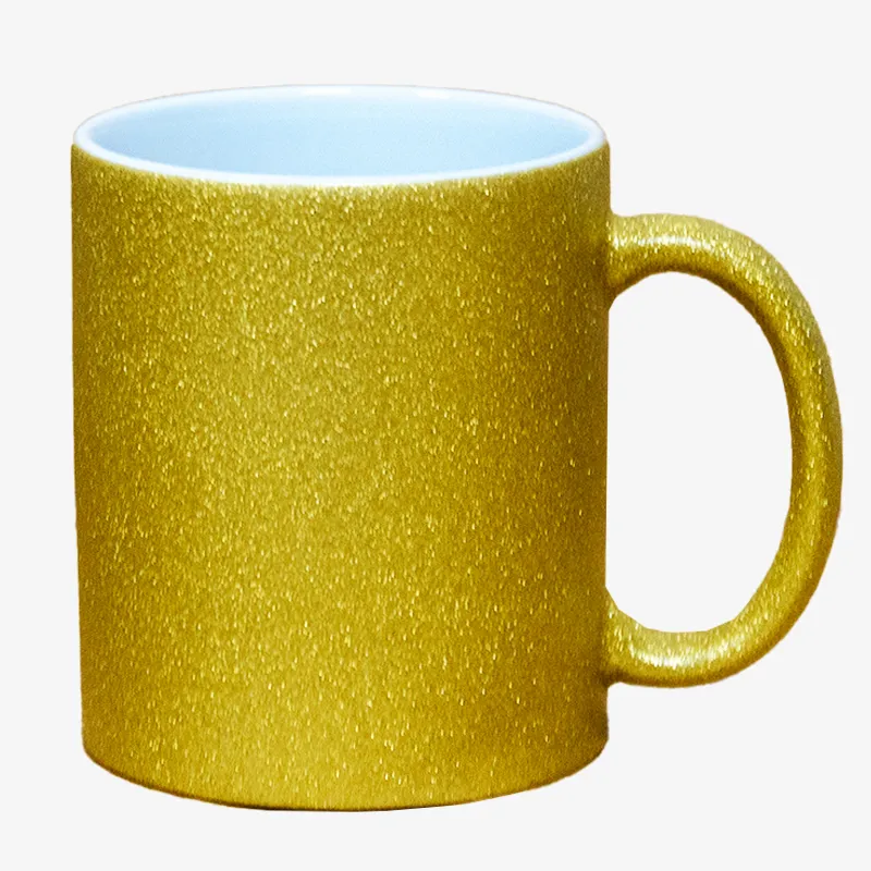 Taza 11oz  brillante de color Dorado para sublimar