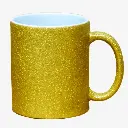 Taza 11oz  brillante de color Dorado para sublimar
