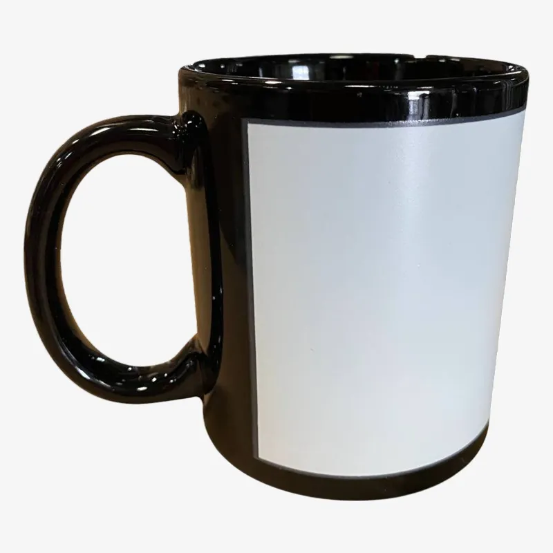 Taza 11oz luminosas de color Negro para sublimar