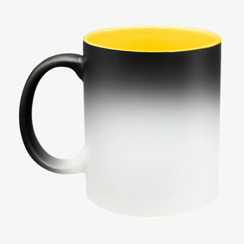 Taza mágica con color interior 11oz amarillo