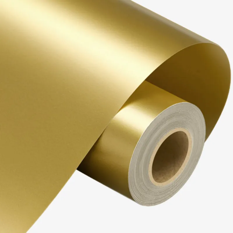 Vinilo de corte adhesivo de color oro para rotulación 60cm*50m,120gsm