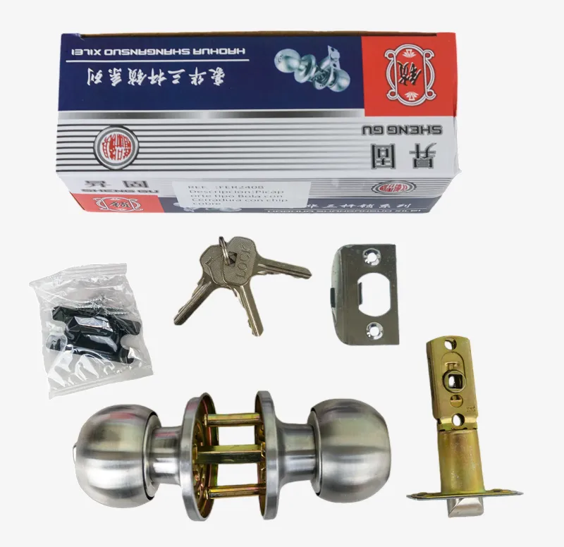 Picaporte tipo Bola con Cerradura con Chip Cobre