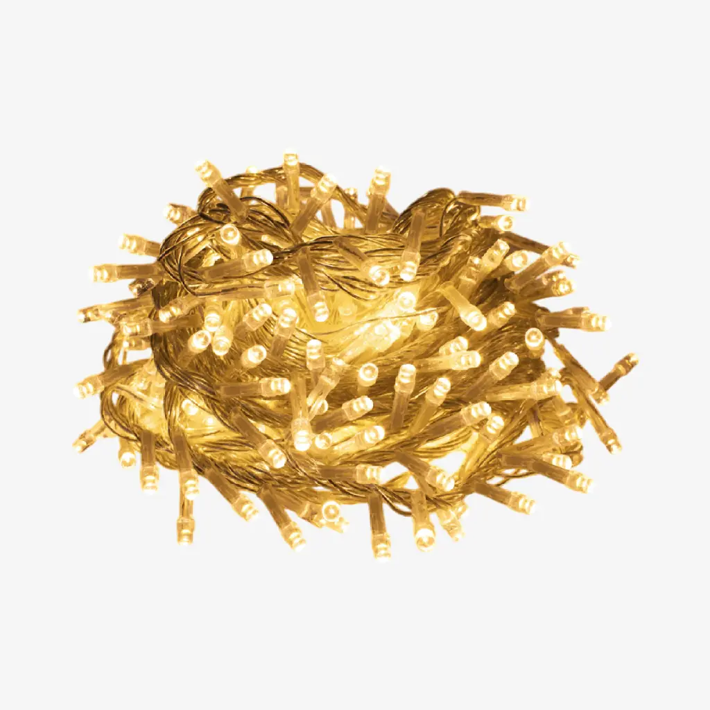 Luces de Navidad, color amarillo, 10m, convencionales