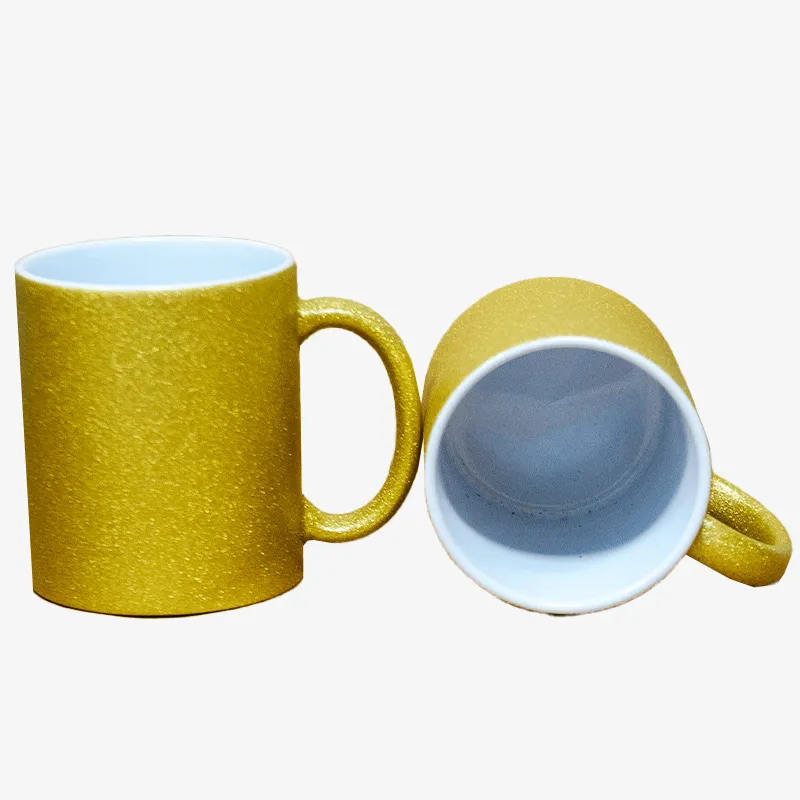 Taza 11 oz  brillante de color Dorado para sublimar