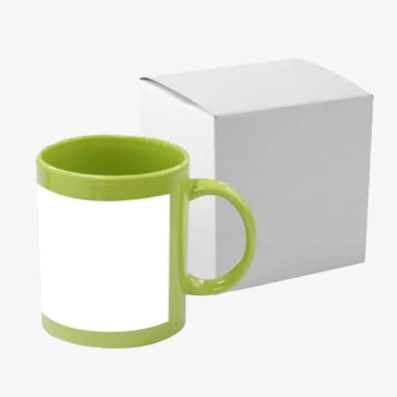 Taza 11oz luminosas de color verde para sublimar