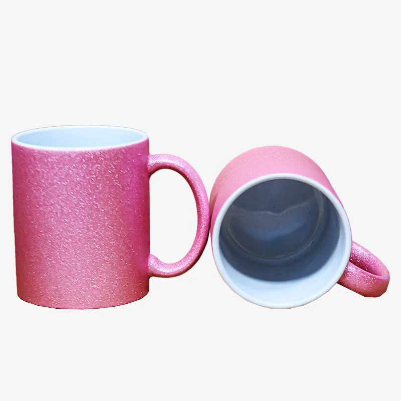 Taza 11 oz  brillante de color Rosado para sublimar