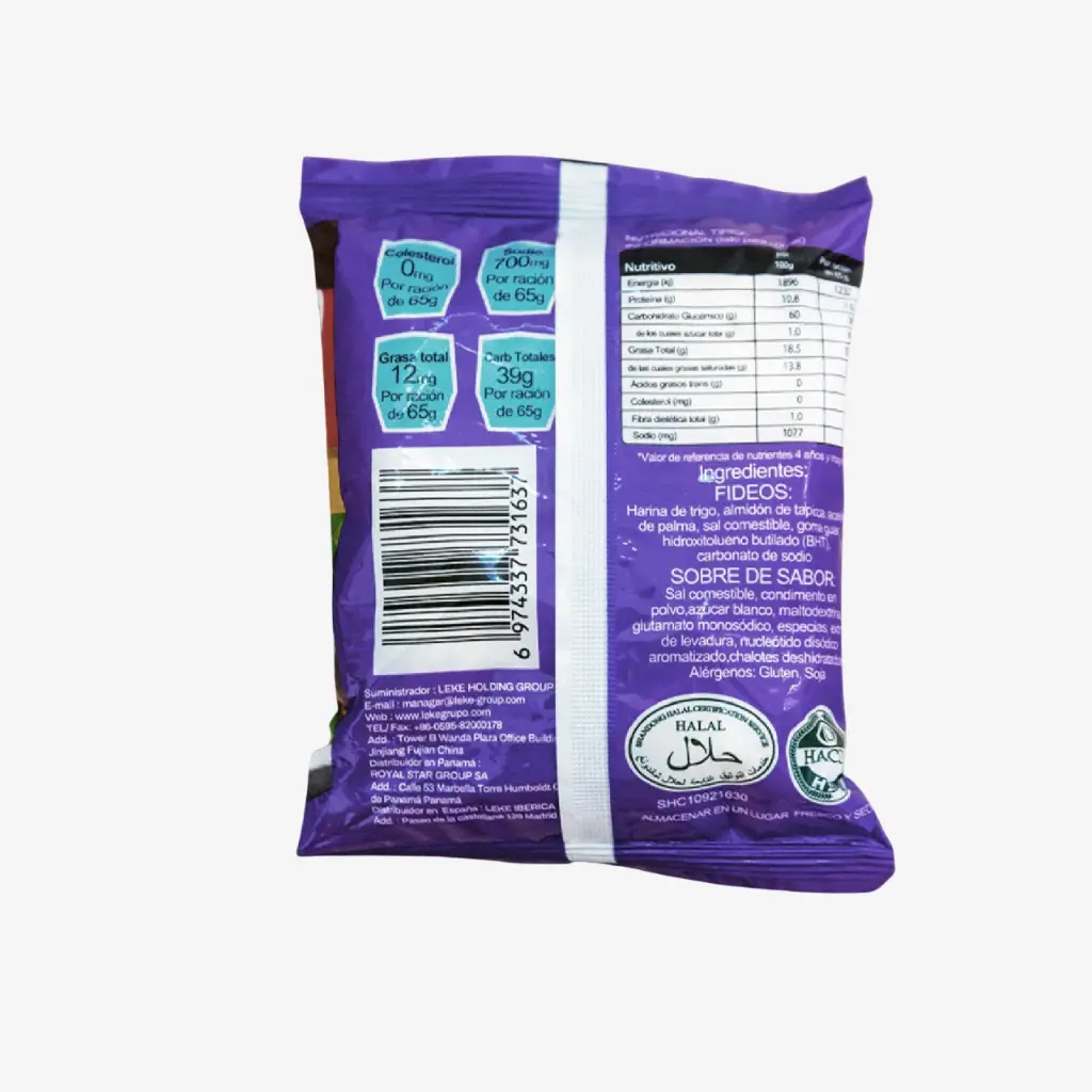 Sopa estilo ramen sabor Teriyaki