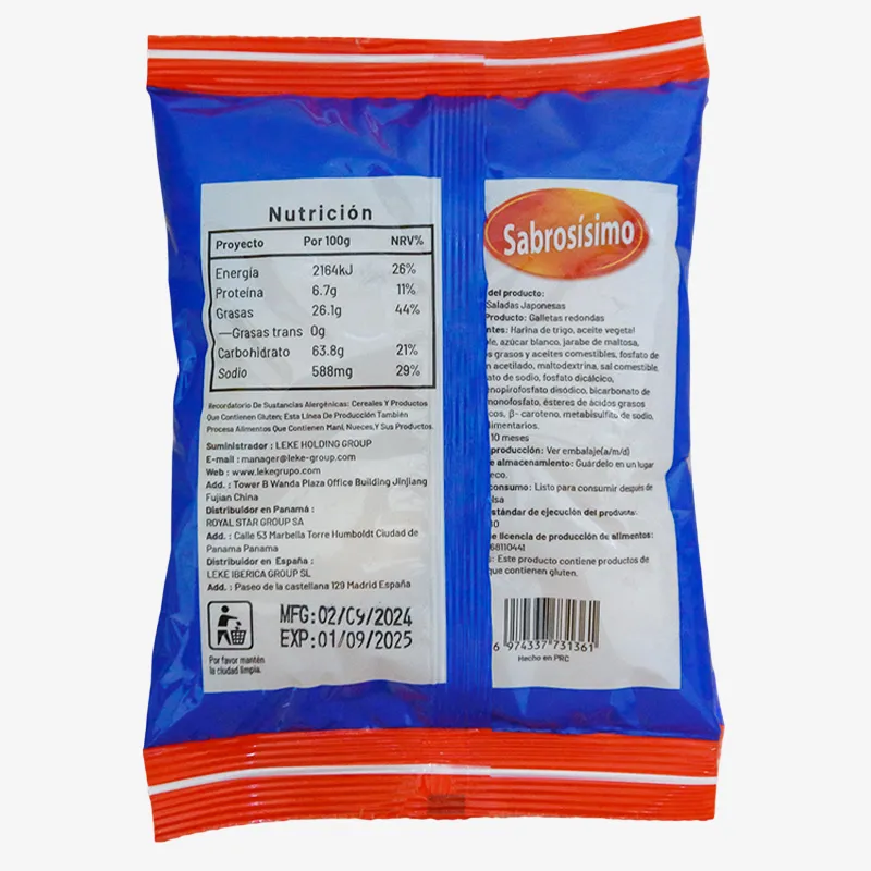 Galletas redondas saladas