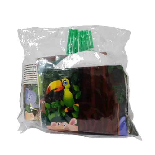 Set de artículos para fiesta (temática jungla)