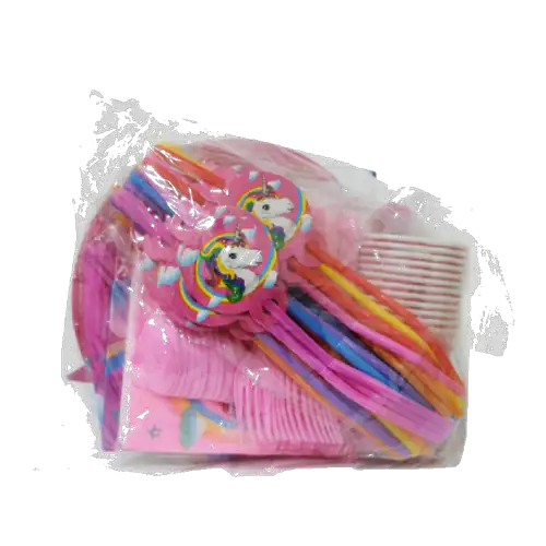 Set de artículos para fiesta (temática unicornio)