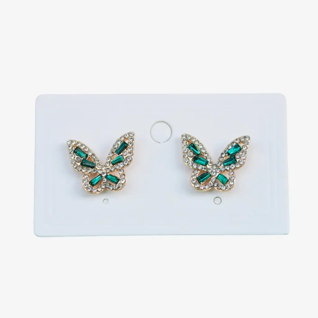 Aretes de esmeraldas Butterfly