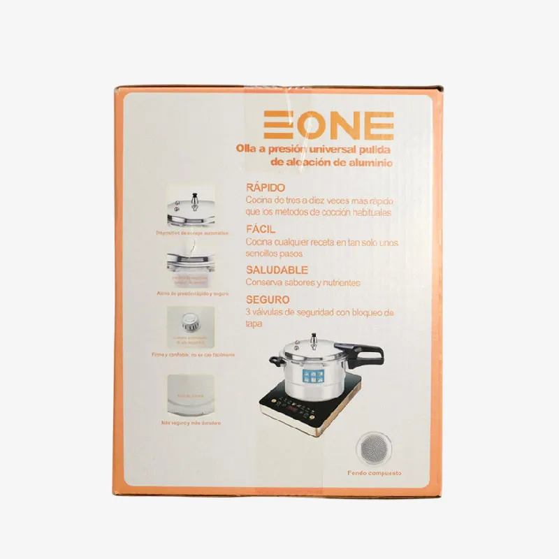Olla a Presión Universal Pulida de Aleacion de Aluminio V2