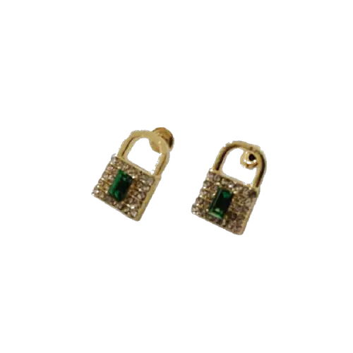 Aretes con esmeralda "Lockve"
