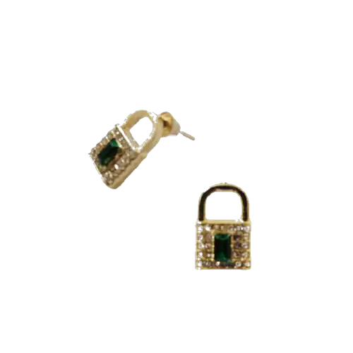 Aretes con esmeralda "Lockve"