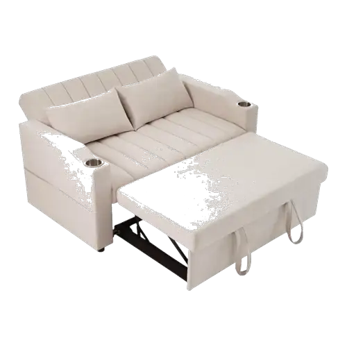 Sofá cama de 2 plazas blanco