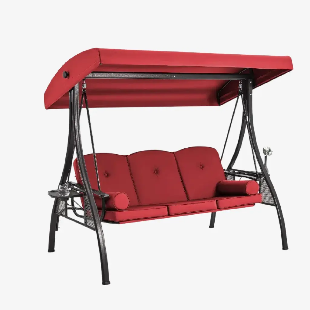 Silla columpio para jardín Roja 2.05*1.35*1.96m