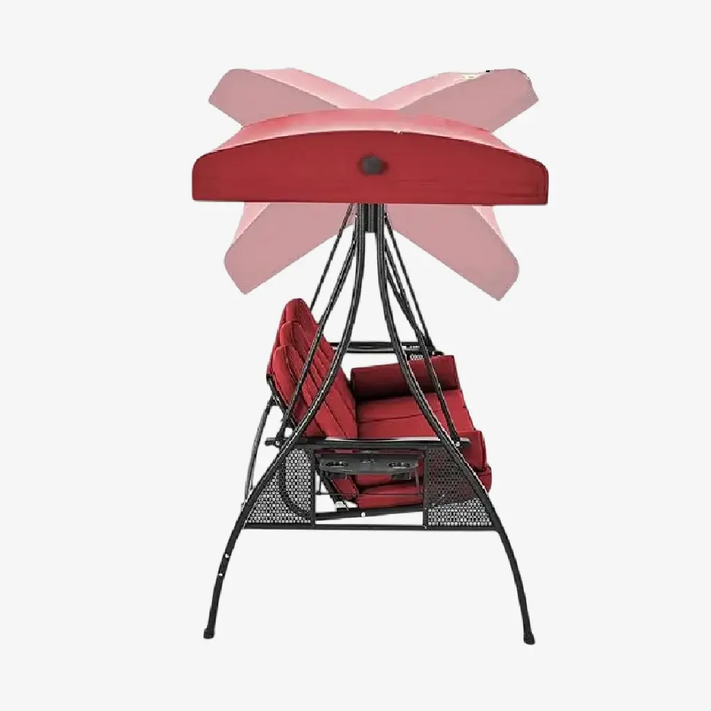 Silla columpio para jardín Roja 2.05*1.35*1.96m