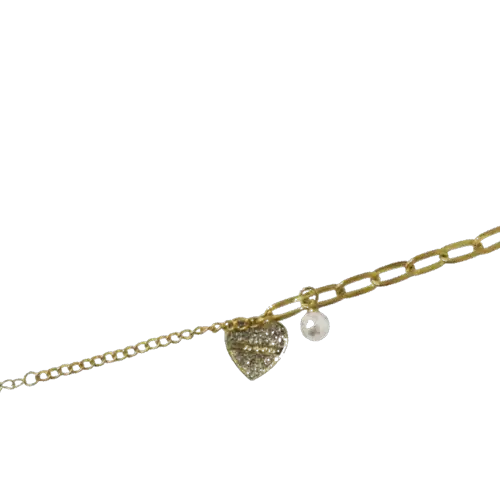 Pulsera con dije de corazón "Moderna"