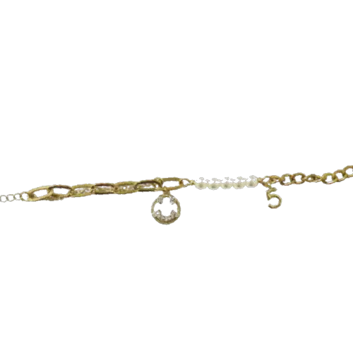 Pulsera de cadena y perlas "Diva"