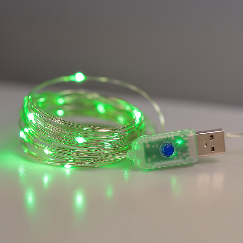 Luces LED decorativas de color verde (10m) Modernas