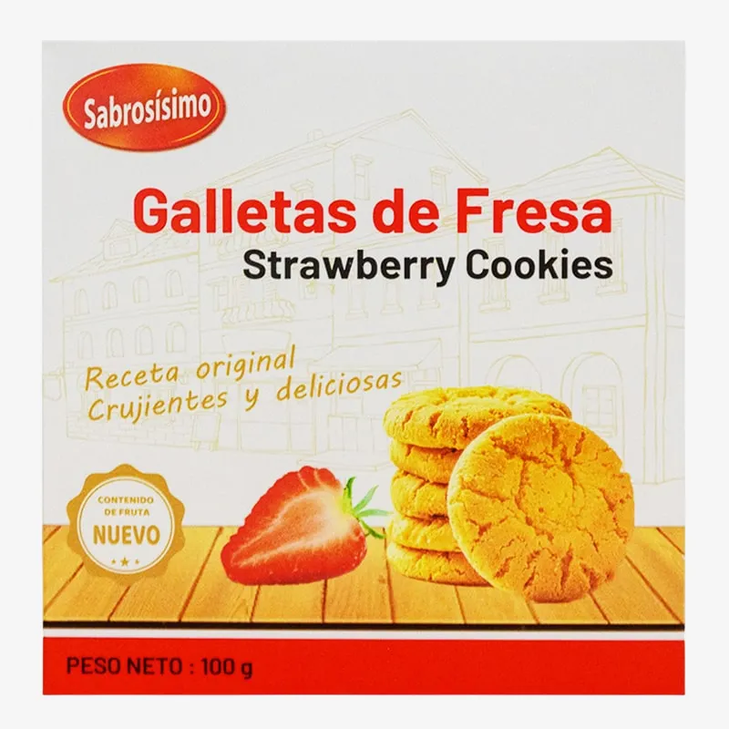 Galleta mantequilla sabor fresa