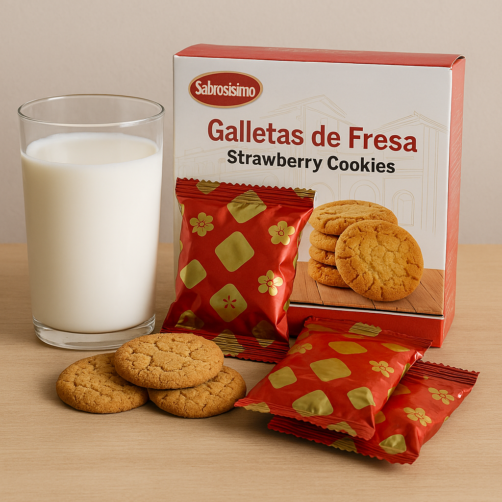 Galleta mantequilla sabor fresa
