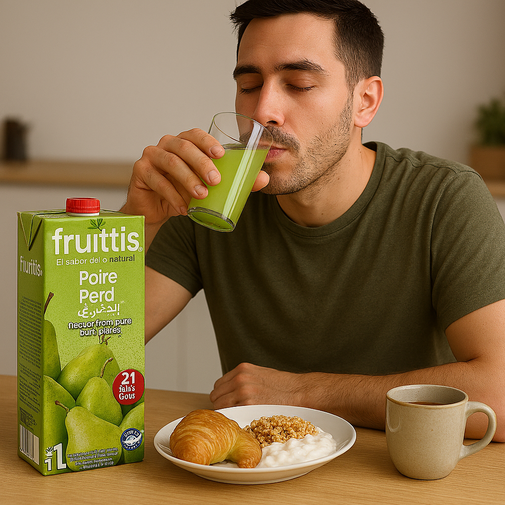 Caja de jugo marca Fruittis sabor Pera, 1 Litro