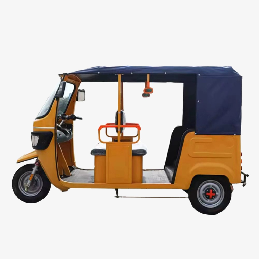 Triciclo de pasajeros tipo taxi con extensor de rango