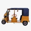 Triciclo de pasajeros tipo taxi con extensor de rango