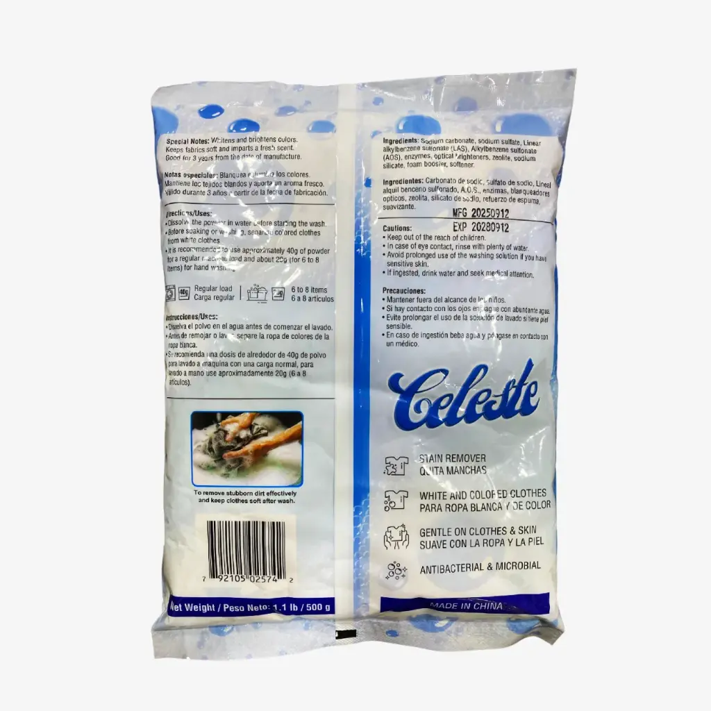 Detergente en Polvo Celeste (500g)