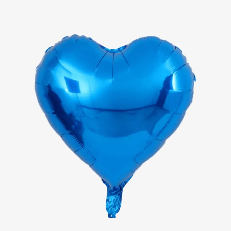 Globo con forma de corazón de varios colores