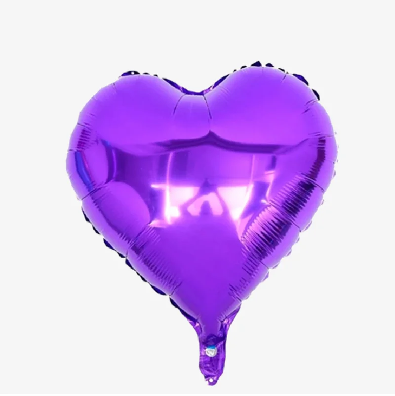 Globo con forma de corazón de varios colores