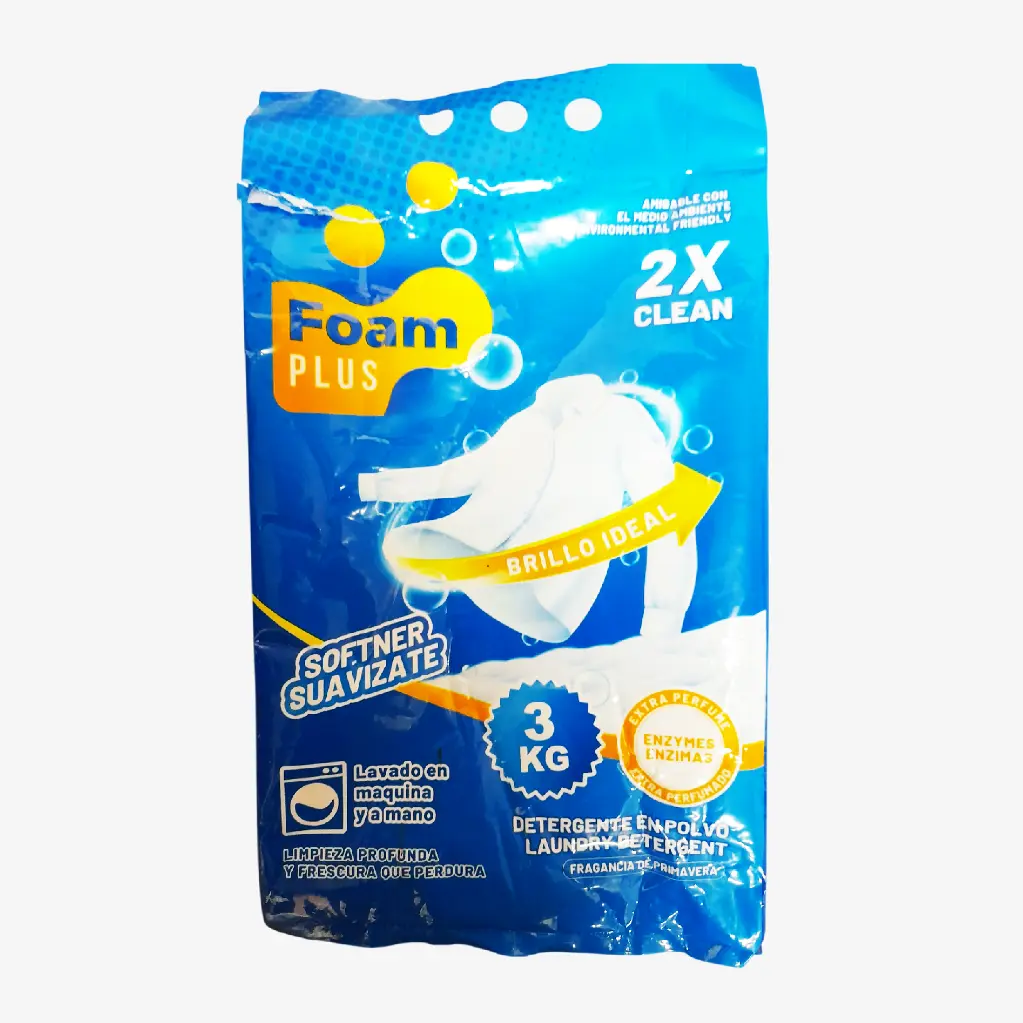 Detergente en Polvo Foam Plus (3 kg)