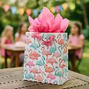 Bolsa de regalos con diseño de flamencos  (estándar) ZD001C