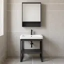 Set 13 de Baño con Espejo con puerta estilo gabinete lavamos 37*58*30CM