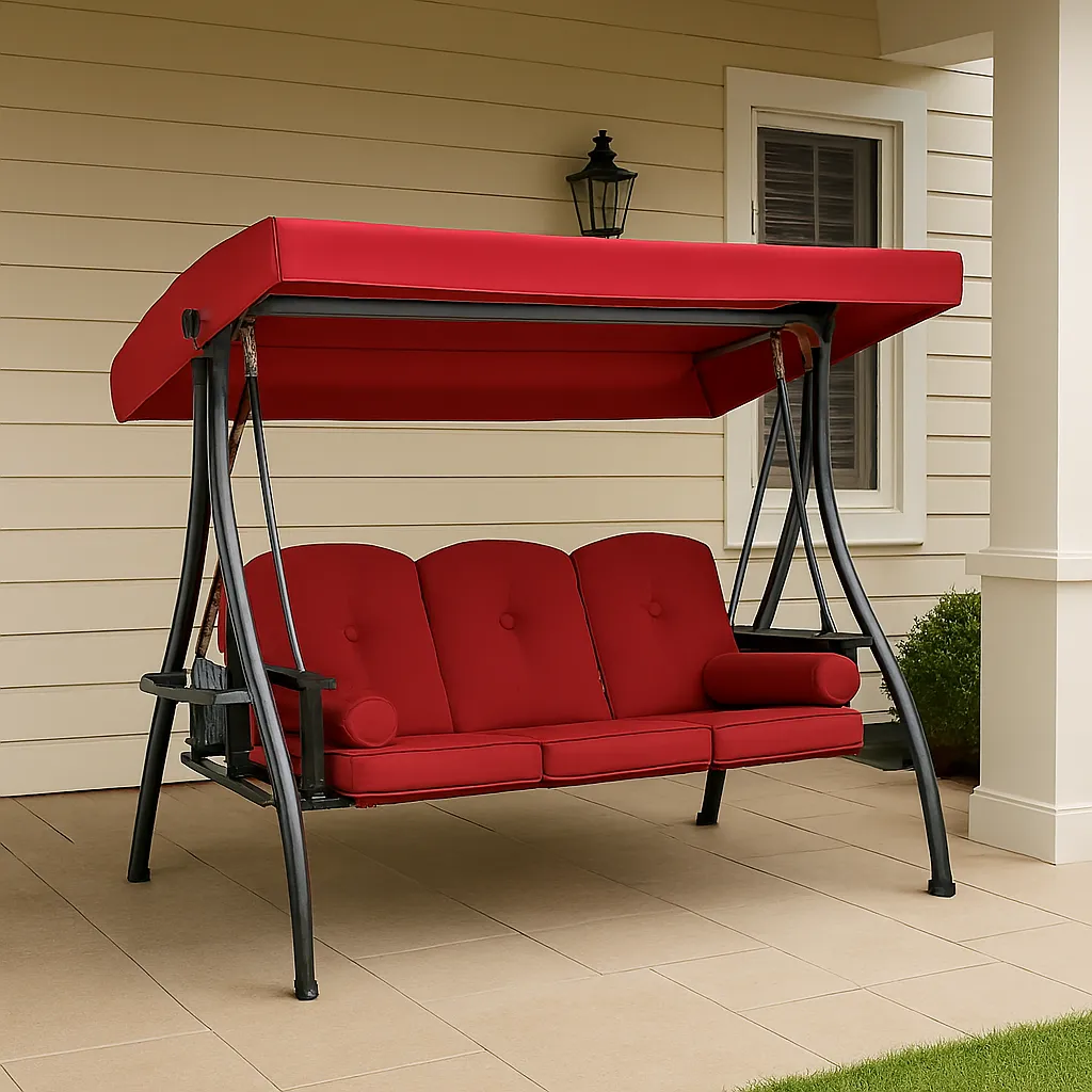 Silla columpio para jardín Roja 2.05*1.35*1.96m