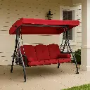 Silla columpio para jardín Roja 2.05*1.35*1.96m