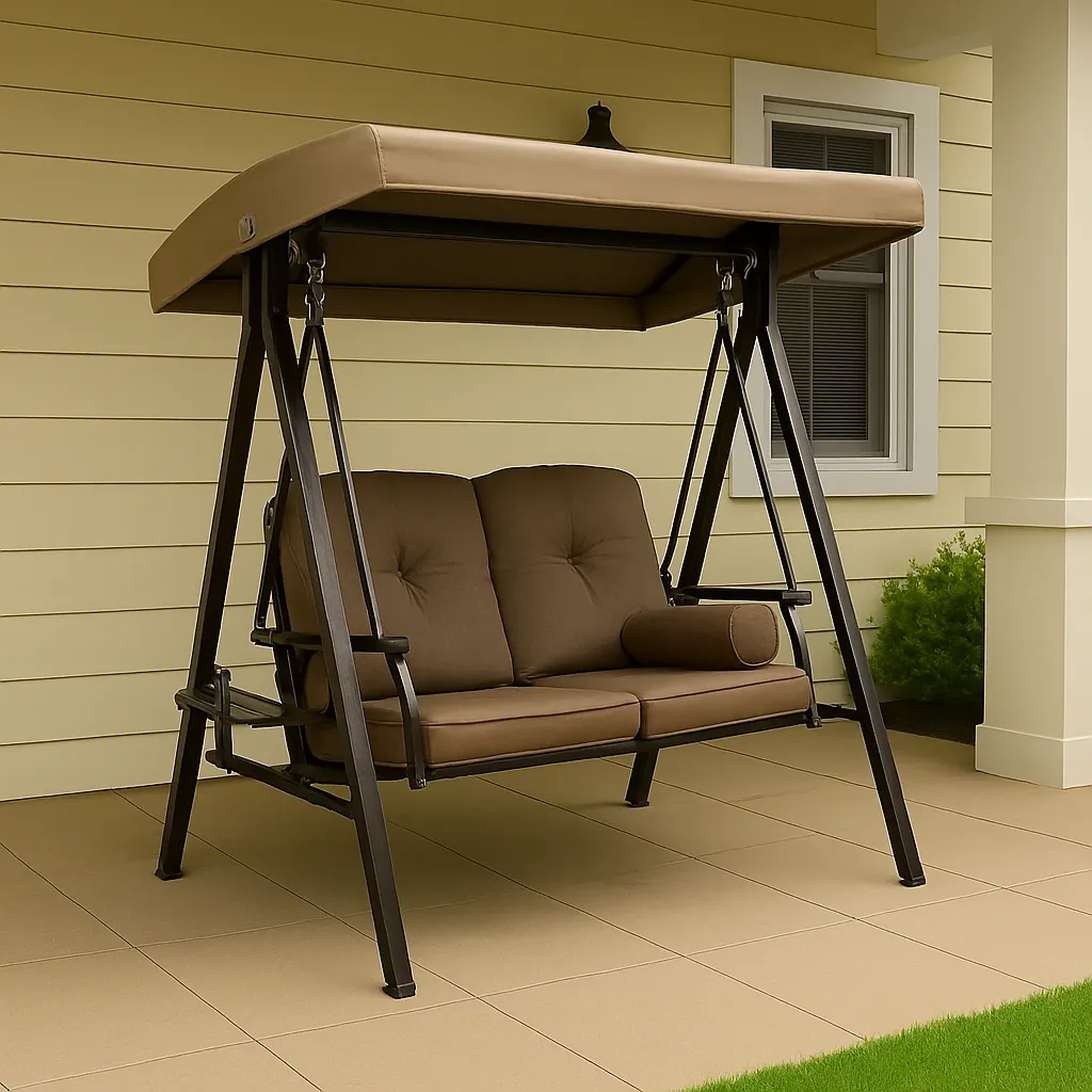 Silla columpio para jardín Beige 1.85*1.6*1.2m