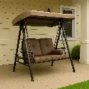 Silla columpio para jardín Beige 1.85*1.6*1.2m