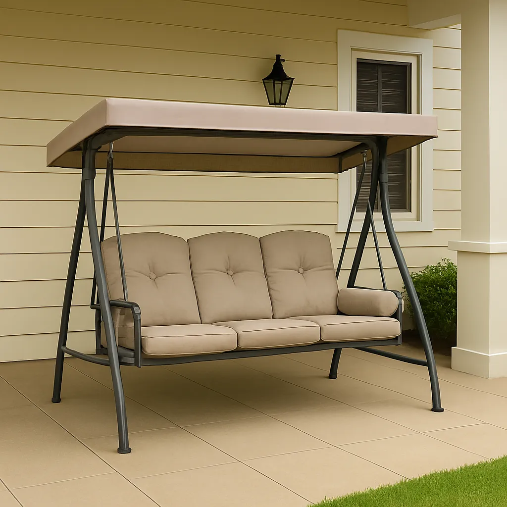  Silla columpio para jardín Beige 2*1.85*1.2m 