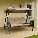  Silla columpio para jardín Beige 2*1.85*1.2m 