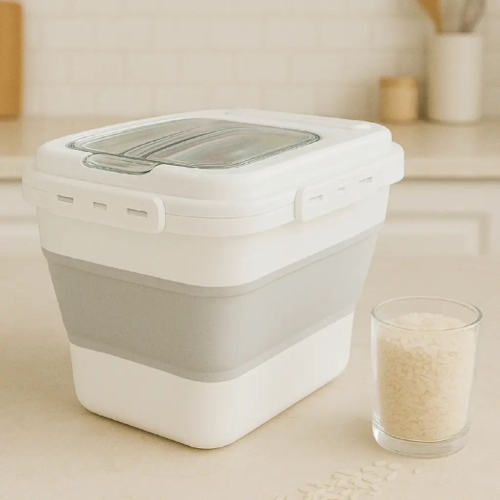 Pozuelo grande hermético para alimentos (cubo de arroz)