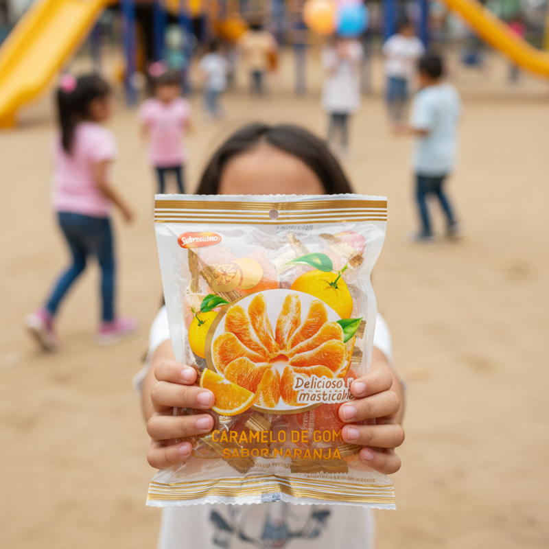 Caramelos de goma de naranja 208g