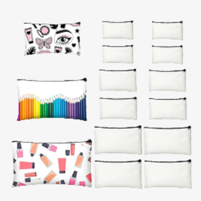 Bolsa de Lona con Cremallera de Polyester y Algodón para Sublimación