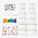 Bolsa de Lona con Cremallera de Polyester y Algodón para Sublimación