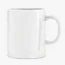 Taza blanca de ceramica