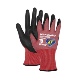 [NH06GCA7T8] Guantes de Corte color rojo recubierto de nitrilo A7 Talla 8