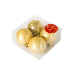 [NH09JBND6CM4U] Set de 4 bolas navideñas doradas de 6cm